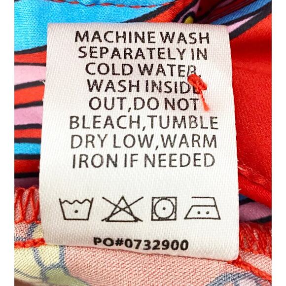 Show Me Your Mumu Women's Pajama Top Positano Paisley Satin Colorful Fan Floral - Picture 9 of 10